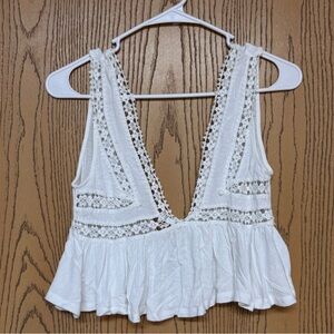 Kimchi Blue White Lace Tank/Crop Top
